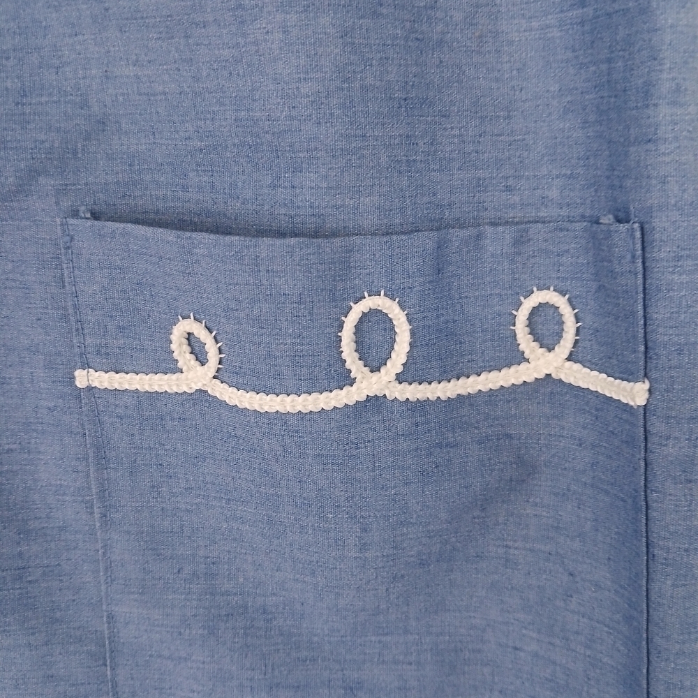 Rare Vintage 1960's Unbranded Union Label Shirt Dress House Coat … - Picture 14 of 15